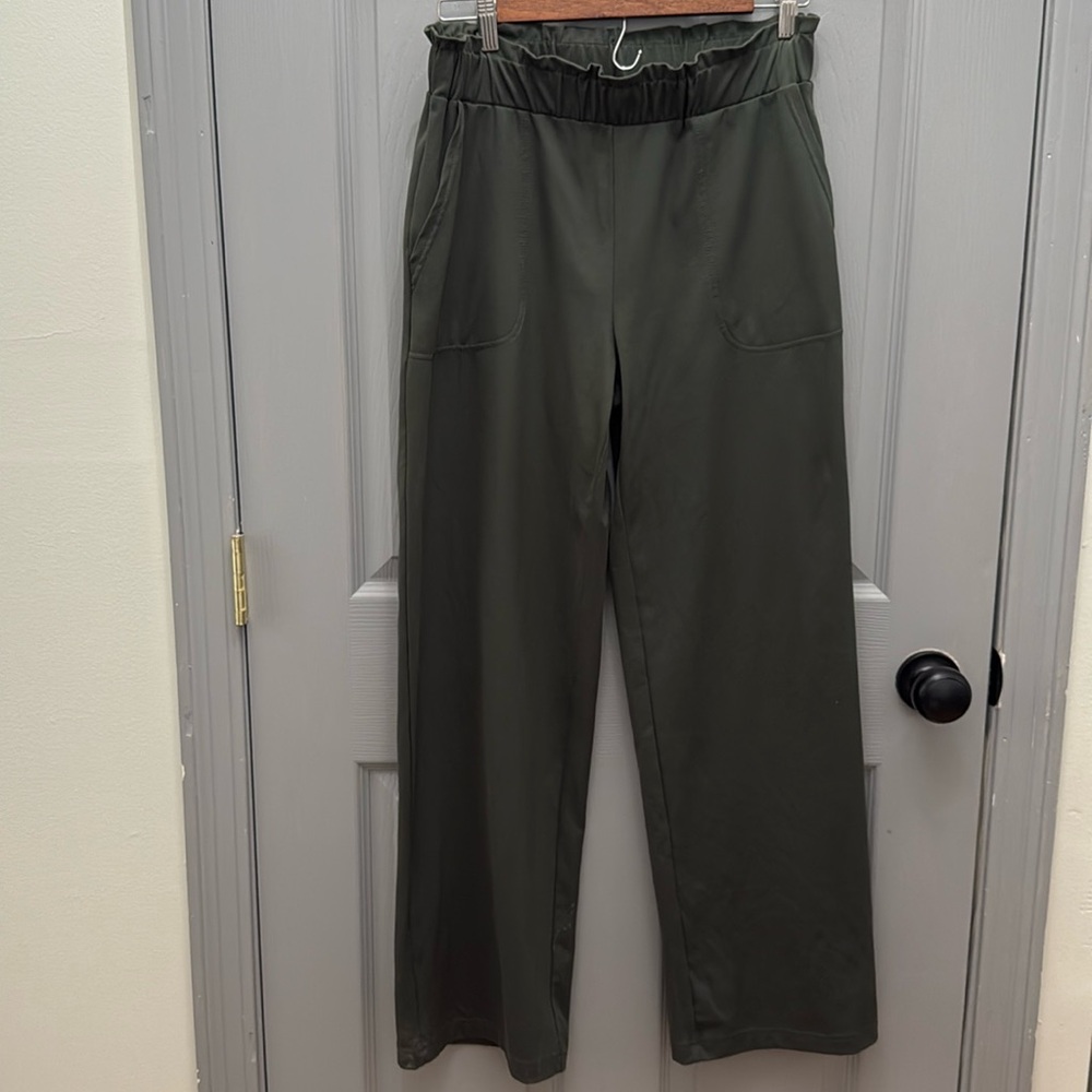 Joie Olive Green Wide-Leg Pants
